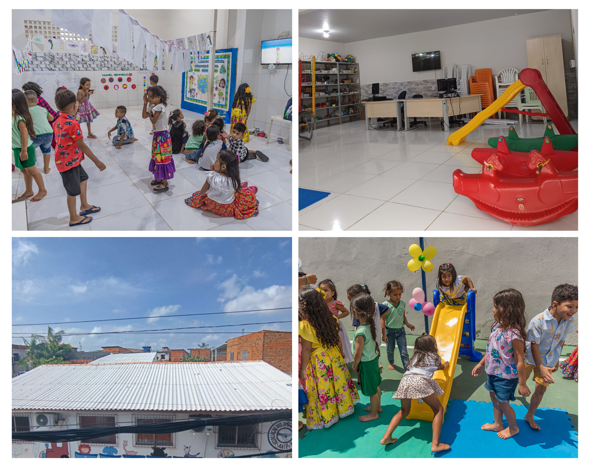 Espaços reformados na Creche Terra Firme