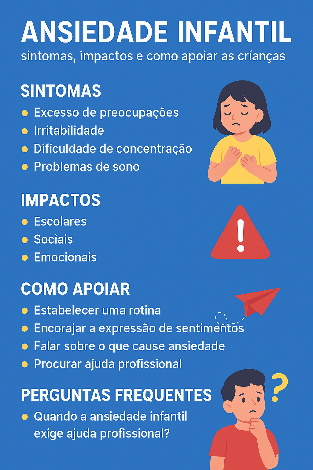 ansiedade infantil infográfico