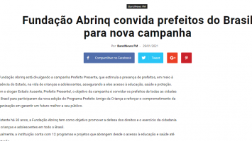 Fundação Abrinq convida prefeitos do Brasil para nova campanha
