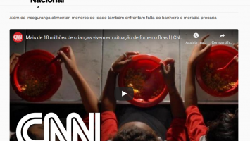 Mais de 18 milhões de crianças vivem em situação de fome no Brasil