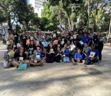 Final do encontro com adolescentes mediadores de leitura