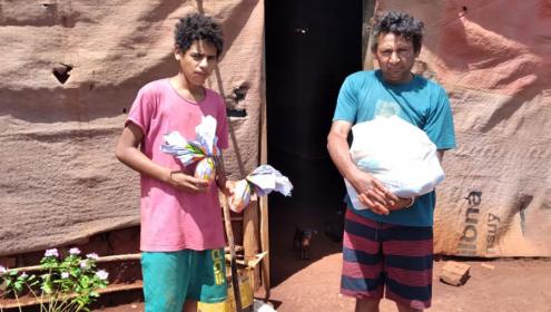 "Se não fossem os alimentos desta cesta, meus filhos não teriam o que comer”