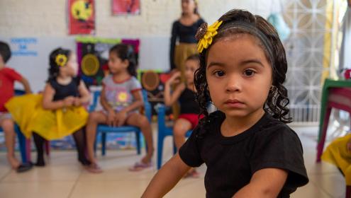 Aluna da creche Pequena Bia