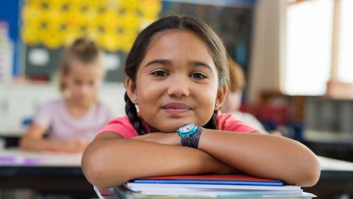 Aluna em sala de aula
