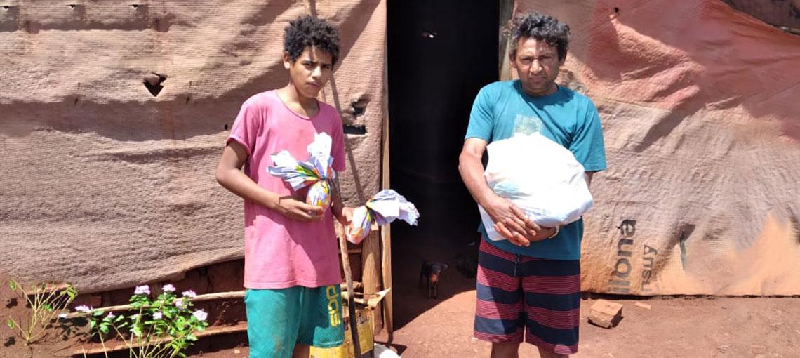 "Se não fossem os alimentos desta cesta, meus filhos não teriam o que comer”