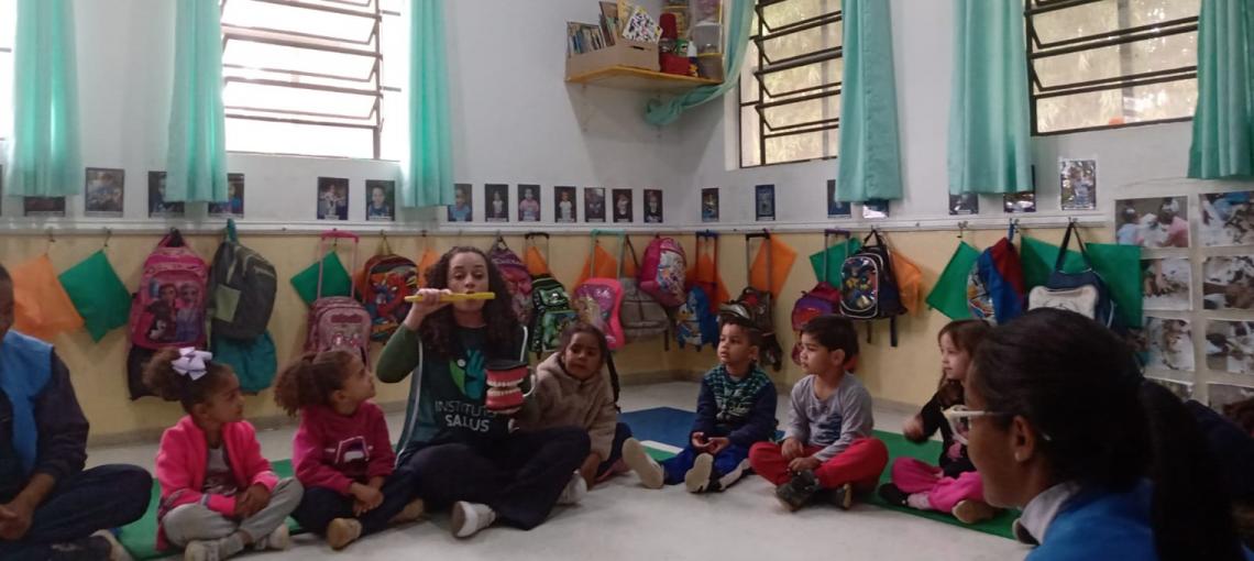 Fundação Abrinq e Instituto Salus levam alegria e cuidado com a saúde bucal às crianças do Jardim Educandário, em Raposo Tavares - SP