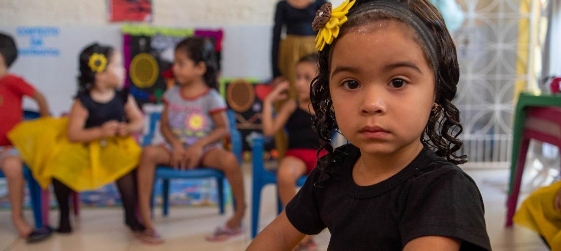 Aluna da creche Pequena Bia